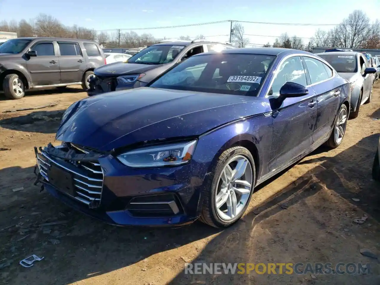 2 Photograph of a damaged car WAUBNCF55KA070893 AUDI A5 2019