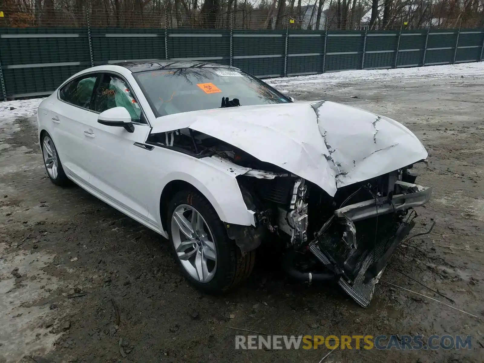 1 Photograph of a damaged car WAUBNCF57KA008038 AUDI A5 2019