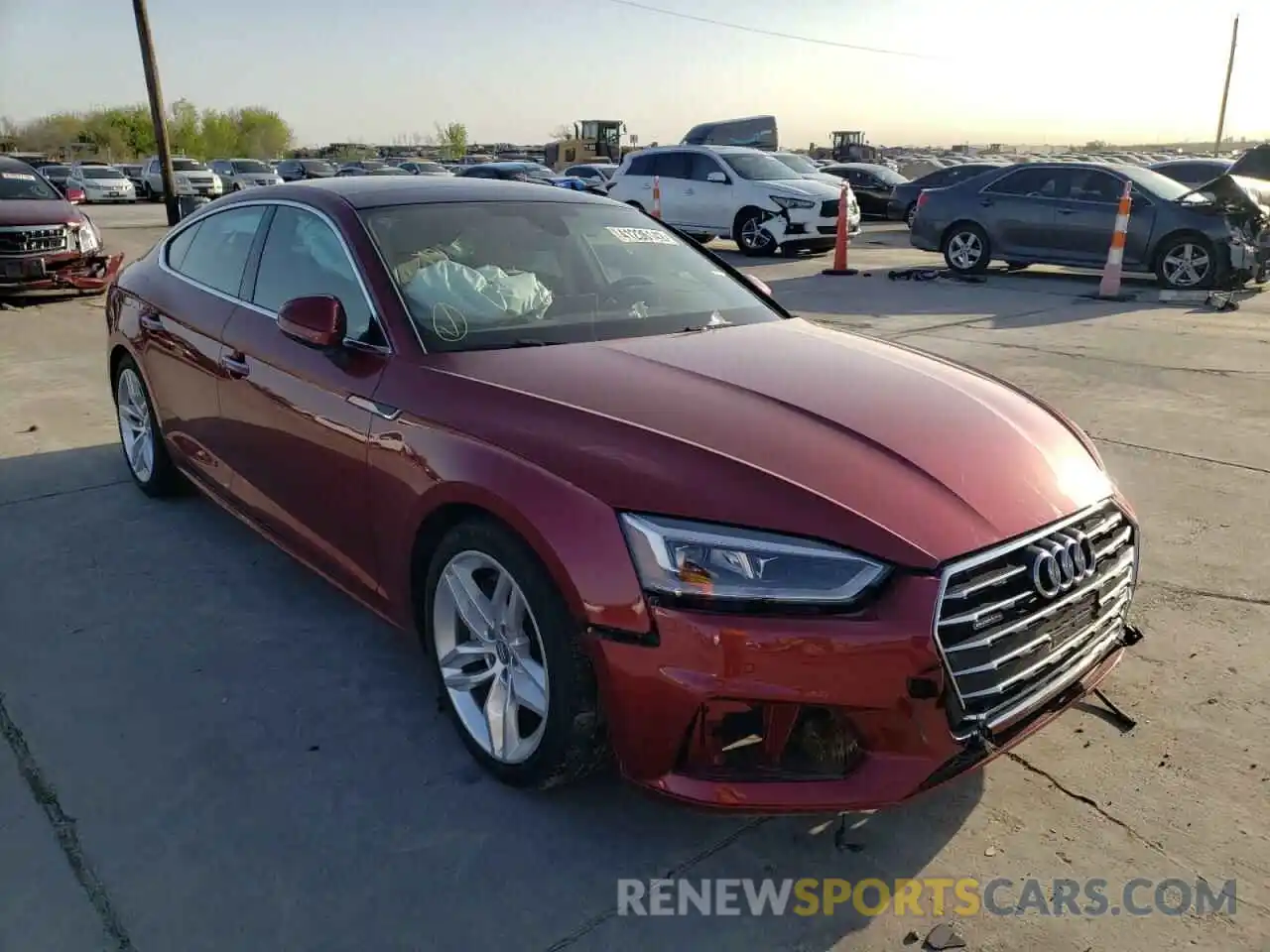 1 Photograph of a damaged car WAUBNCF59KA070461 AUDI A5 2019