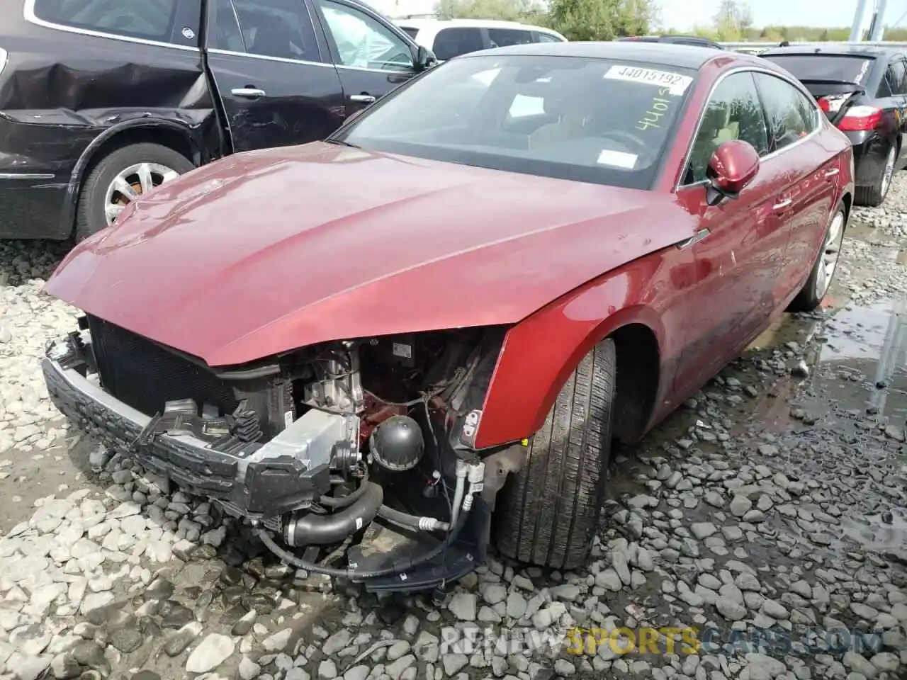 2 Photograph of a damaged car WAUBNDF55KA048575 AUDI A5 2019