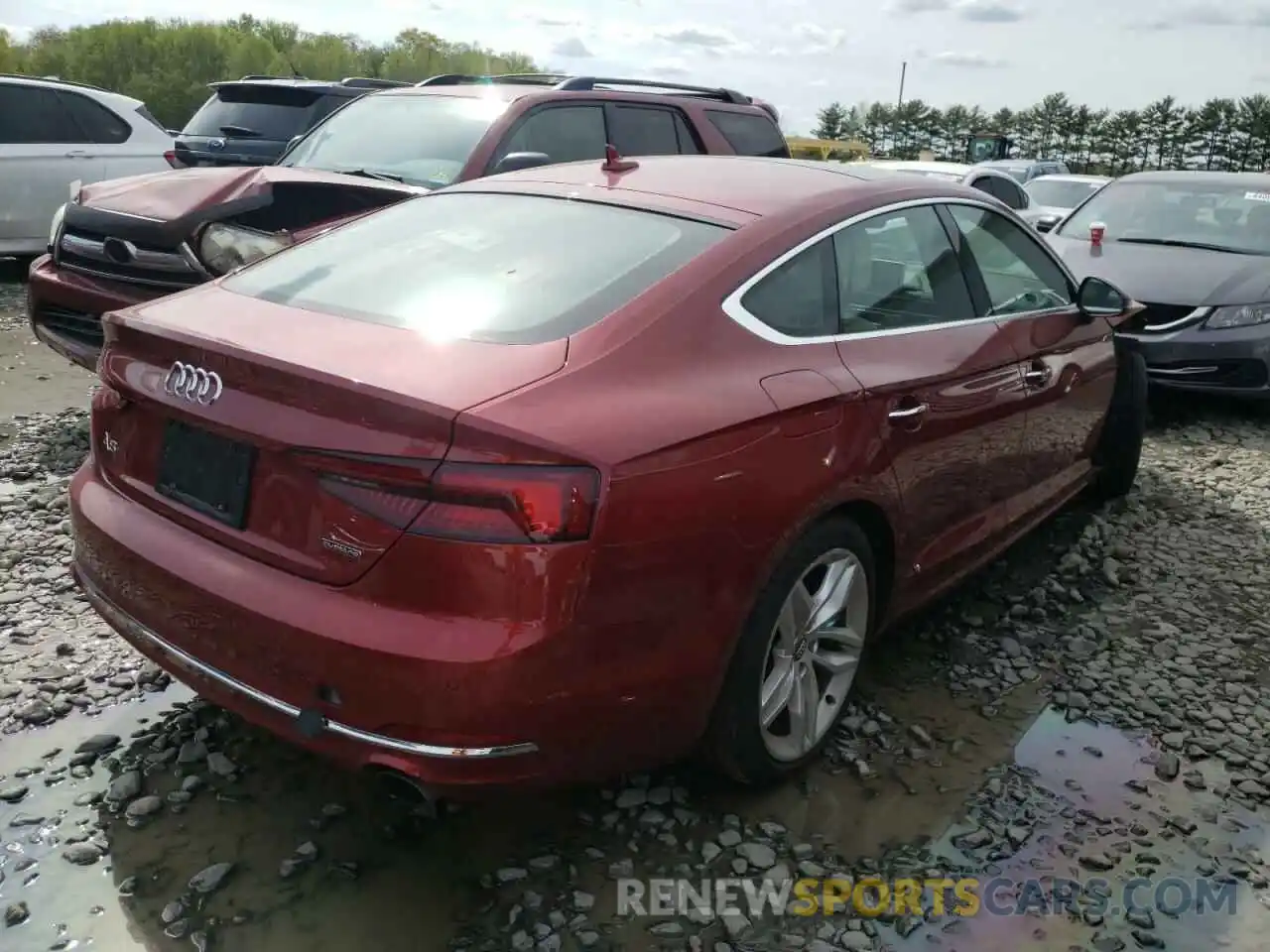 4 Photograph of a damaged car WAUBNDF55KA048575 AUDI A5 2019