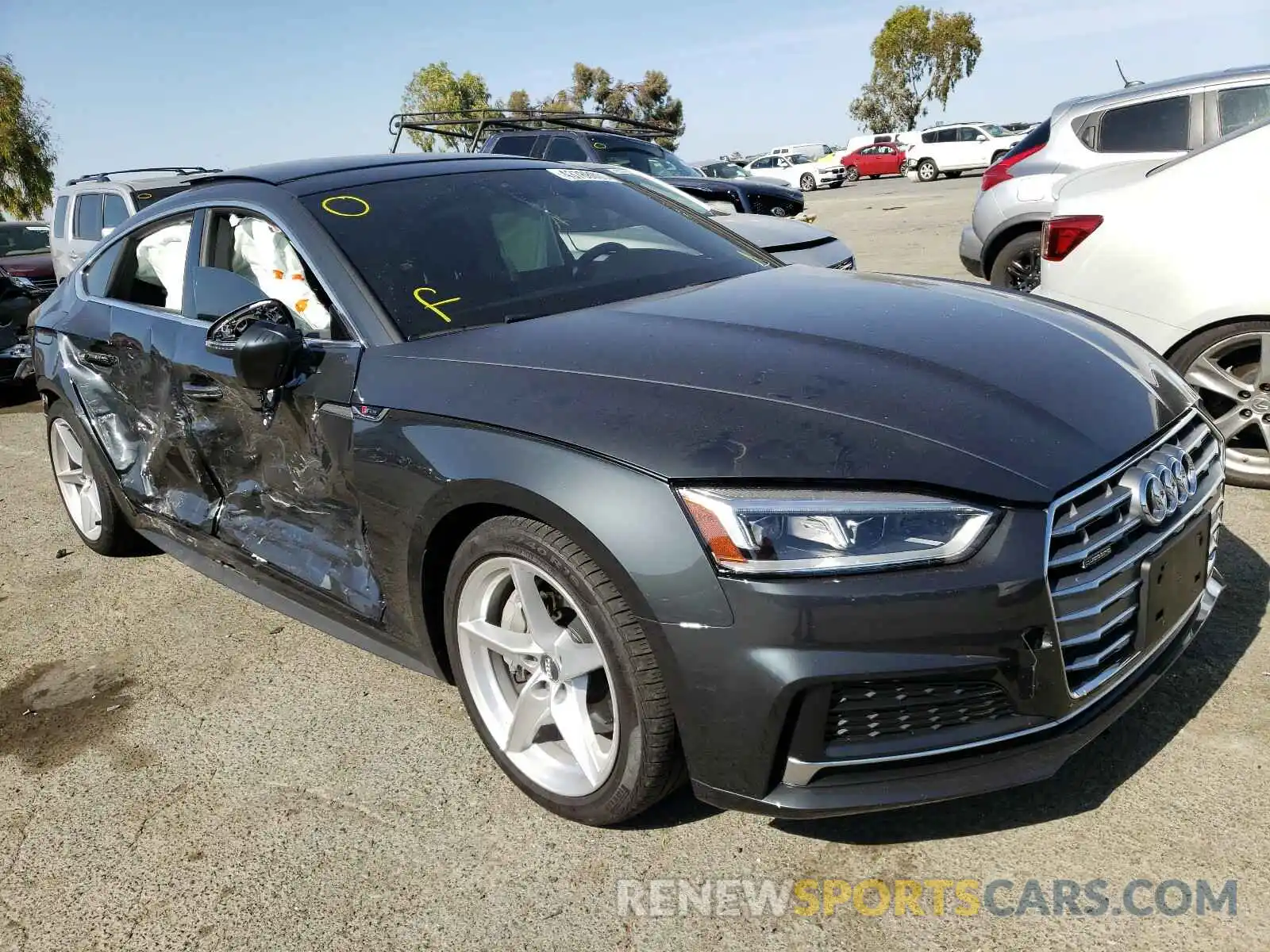 1 Photograph of a damaged car WAUDNCF53KA079004 AUDI A5 2019