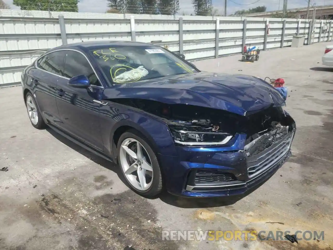 1 Photograph of a damaged car WAUDNCF56KA100542 AUDI A5 2019