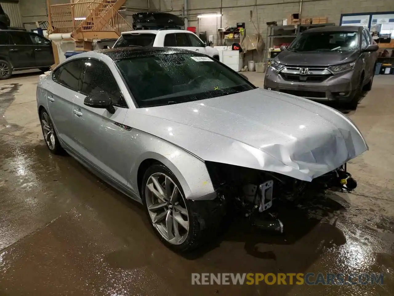 1 Photograph of a damaged car WAUENCF50KA045574 AUDI A5 2019