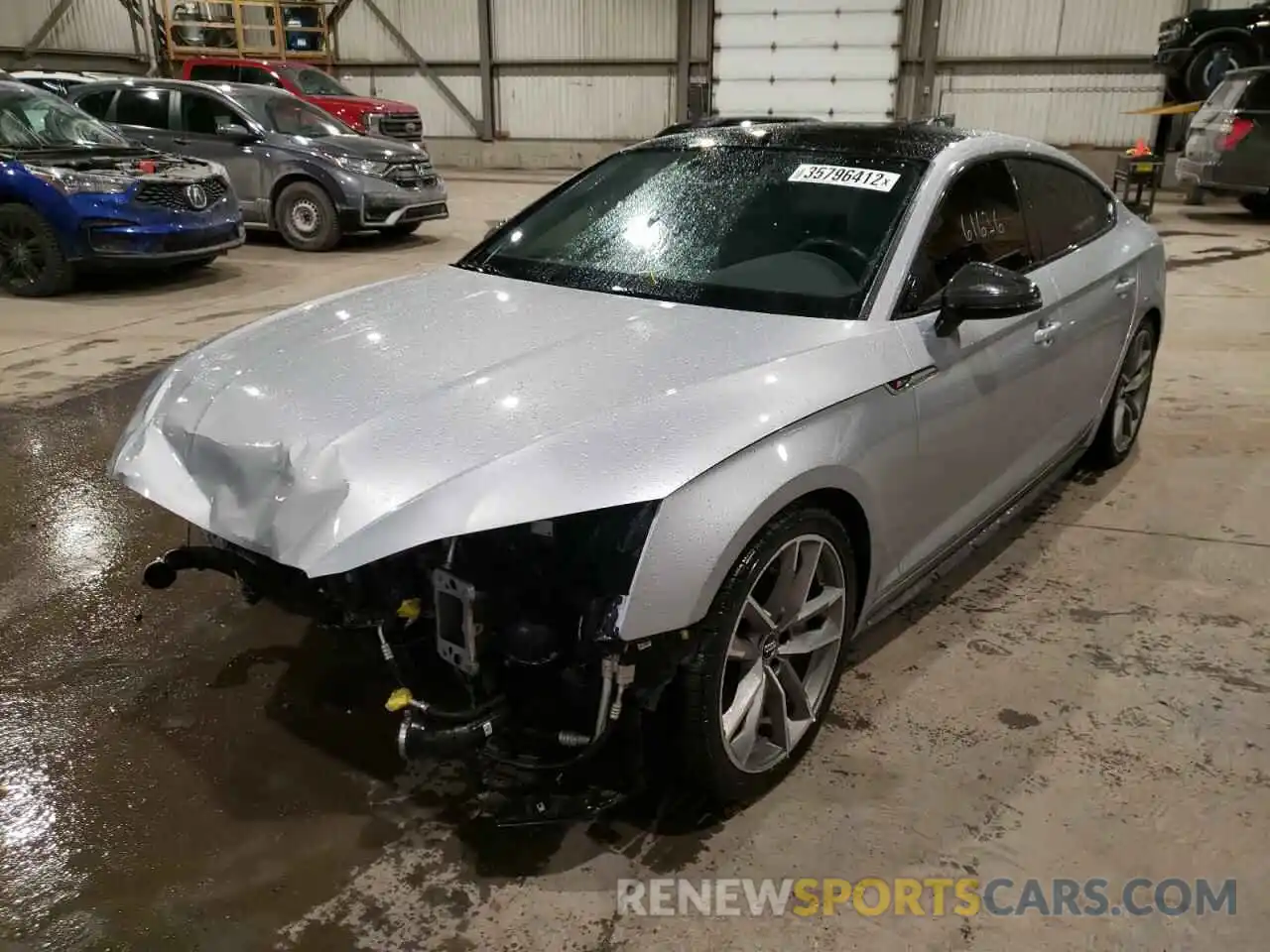 2 Photograph of a damaged car WAUENCF50KA045574 AUDI A5 2019