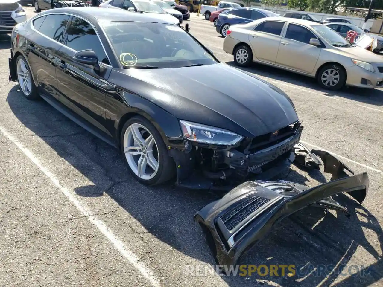 1 Photograph of a damaged car WAUENCF50KA069762 AUDI A5 2019