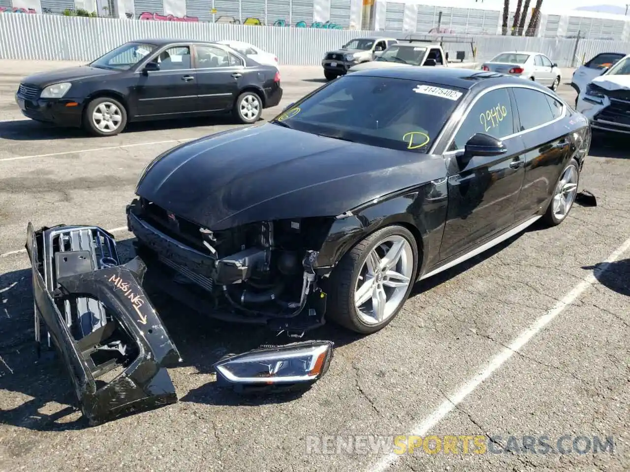 2 Photograph of a damaged car WAUENCF50KA069762 AUDI A5 2019