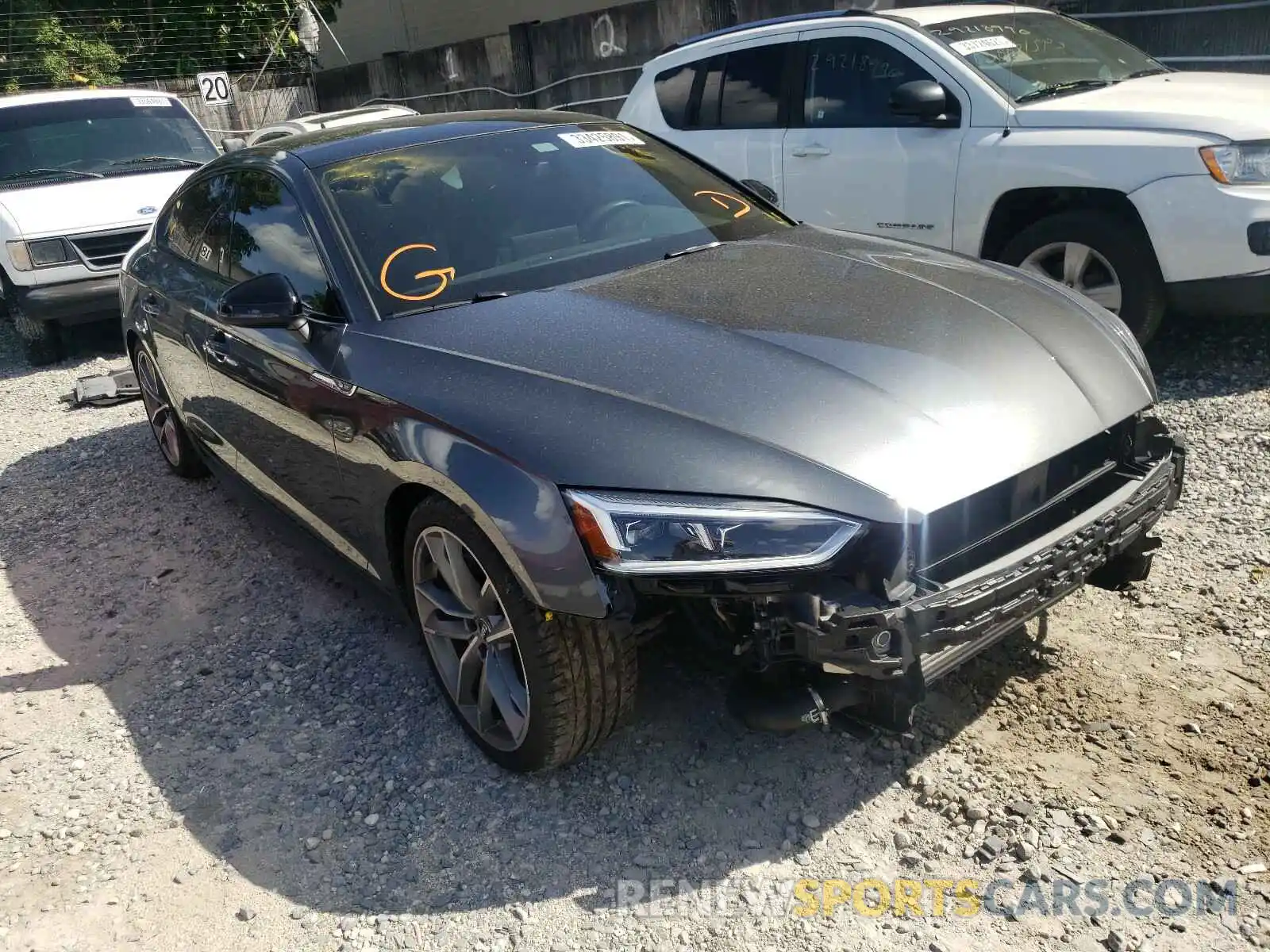 1 Photograph of a damaged car WAUENCF50KA094144 AUDI A5 2019