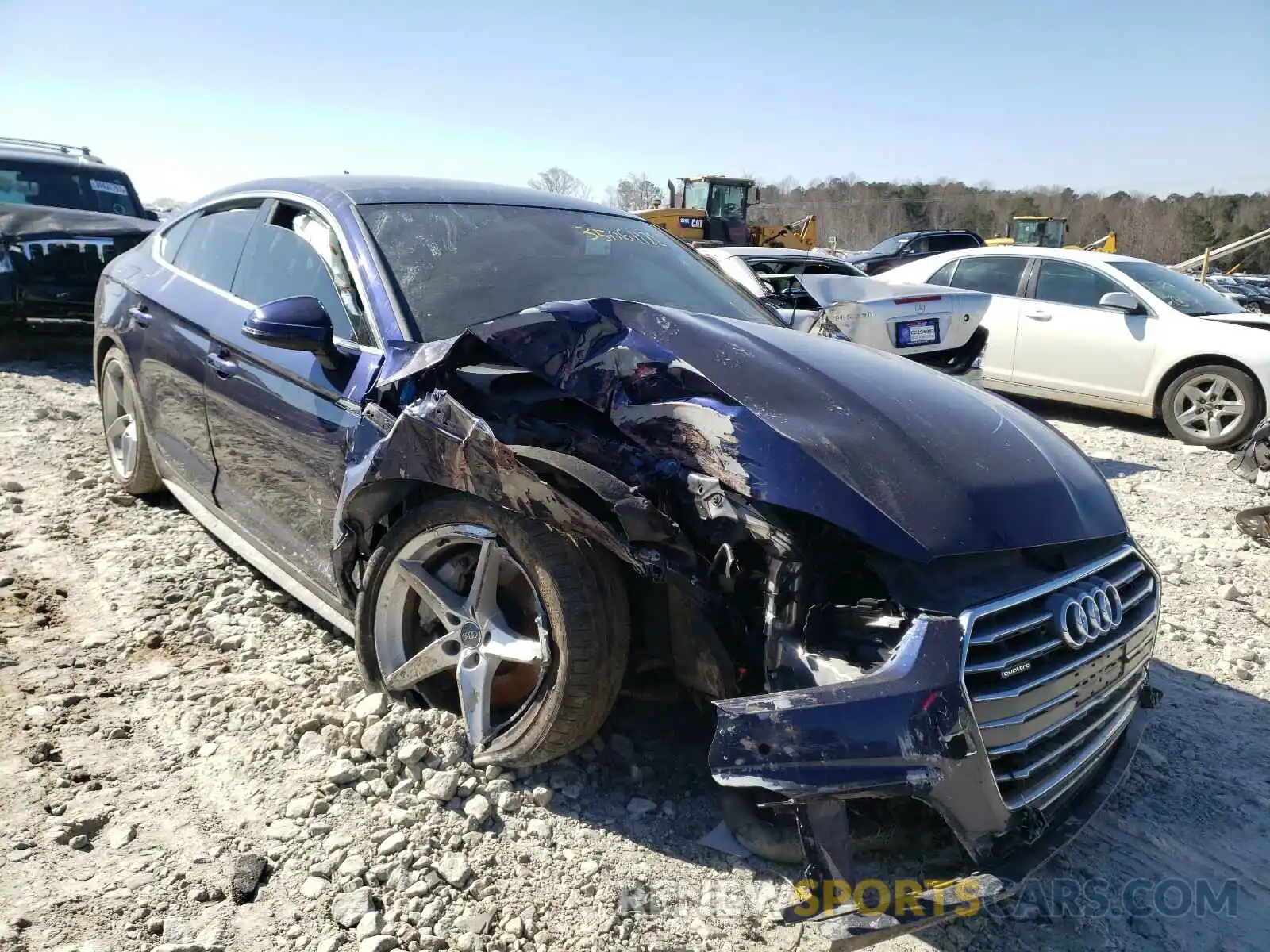 1 Photograph of a damaged car WAUENCF53KA071067 AUDI A5 2019