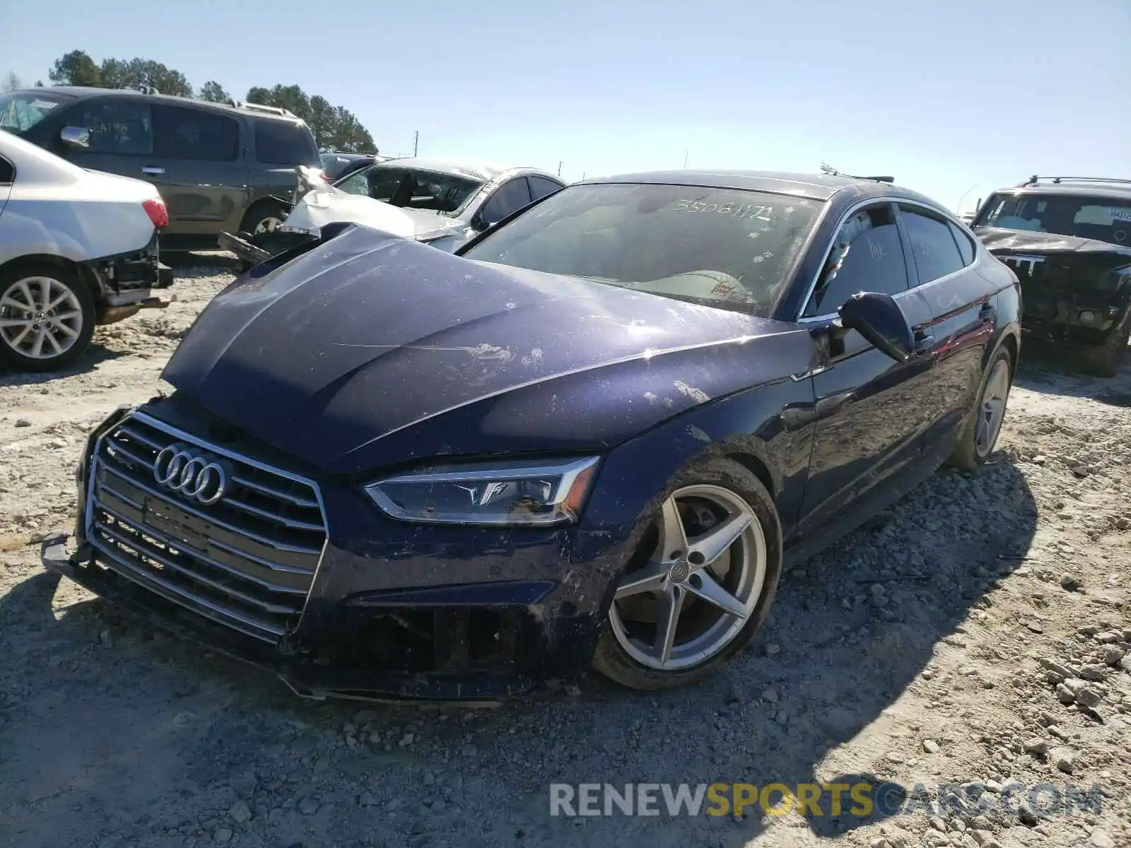 2 Photograph of a damaged car WAUENCF53KA071067 AUDI A5 2019