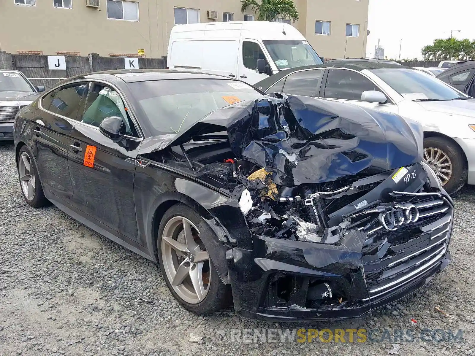 1 Photograph of a damaged car WAUENCF55KA009976 AUDI A5 2019