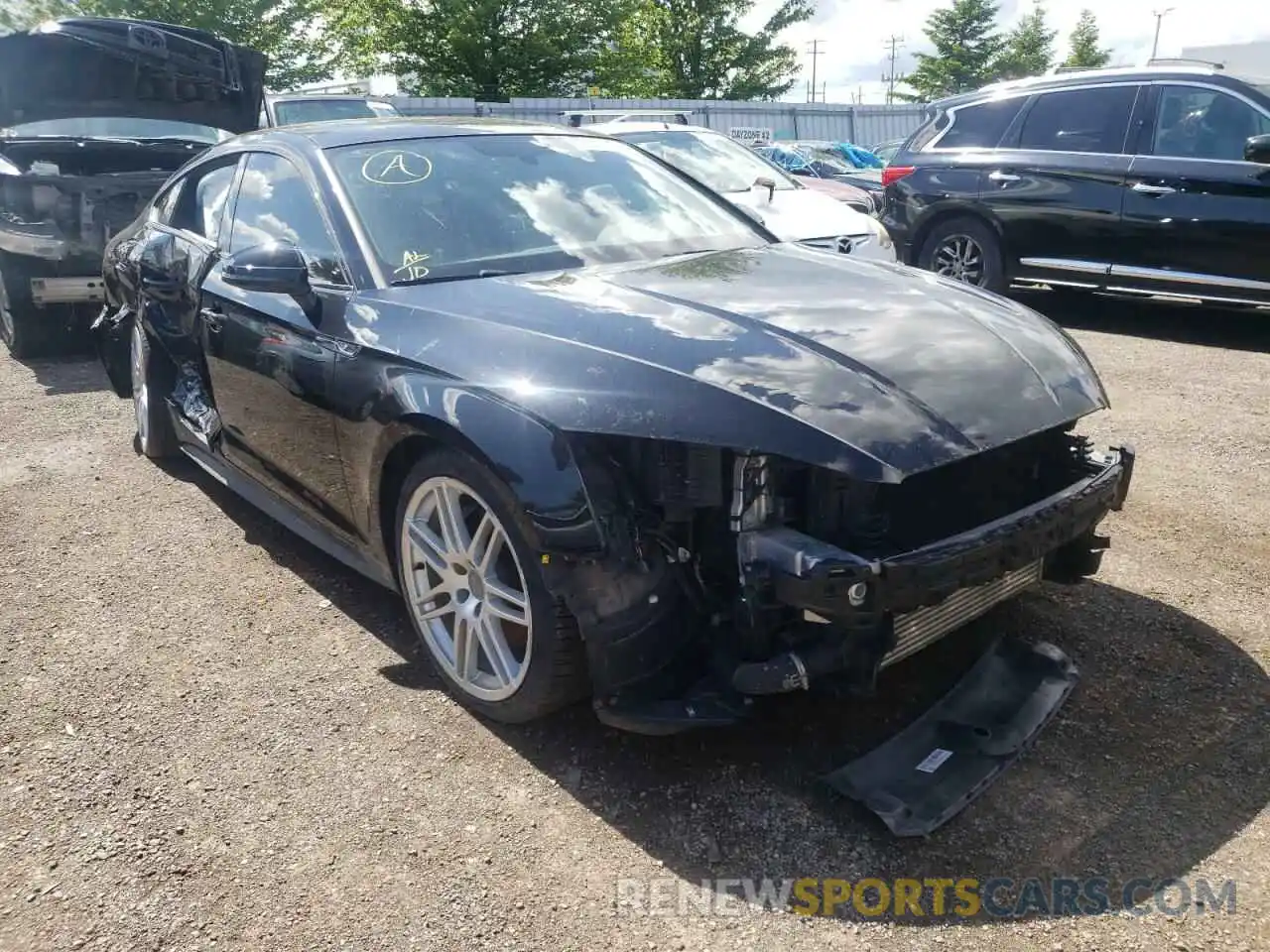 1 Photograph of a damaged car WAUENCF55KA011498 AUDI A5 2019