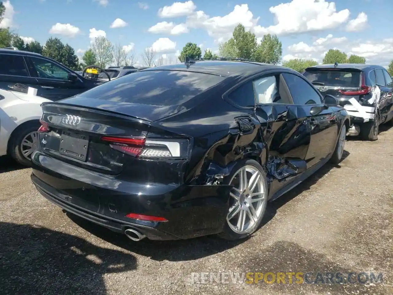 4 Фотография поврежденного автомобиля WAUENCF55KA011498 AUDI A5 2019