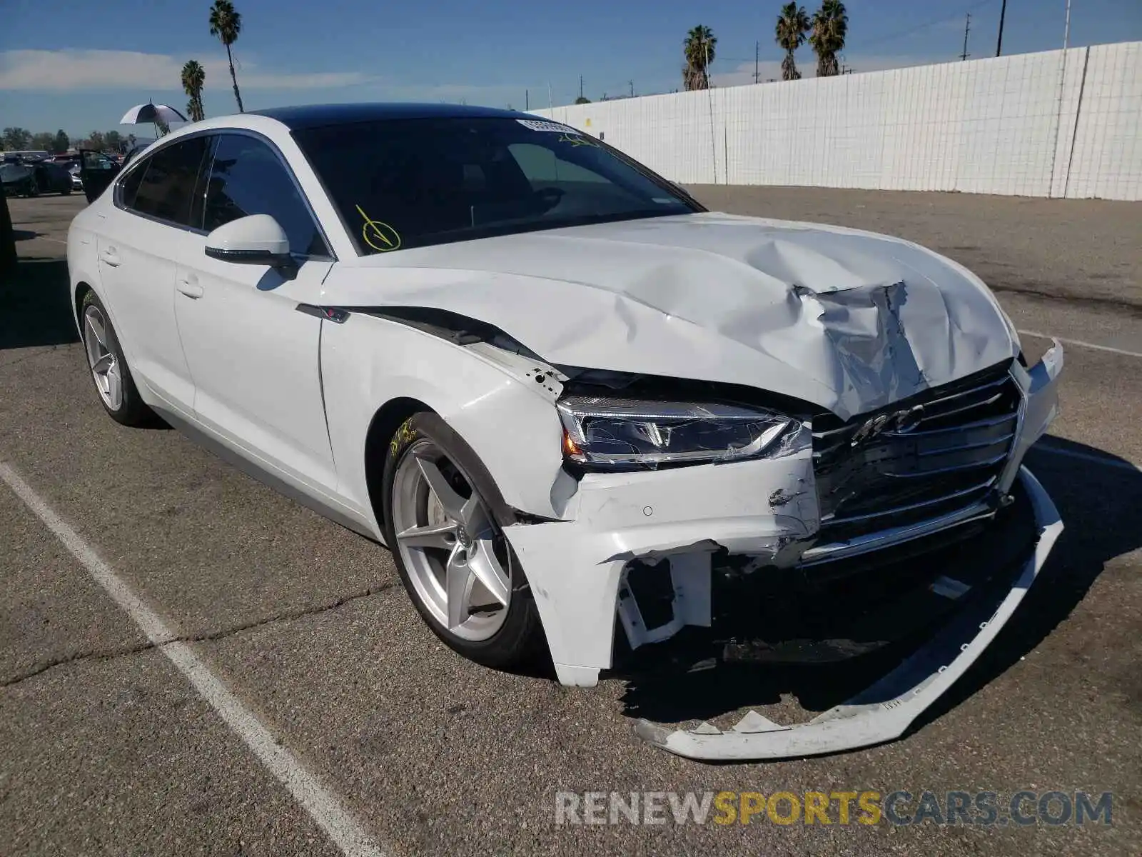 1 Photograph of a damaged car WAUENCF55KA021660 AUDI A5 2019