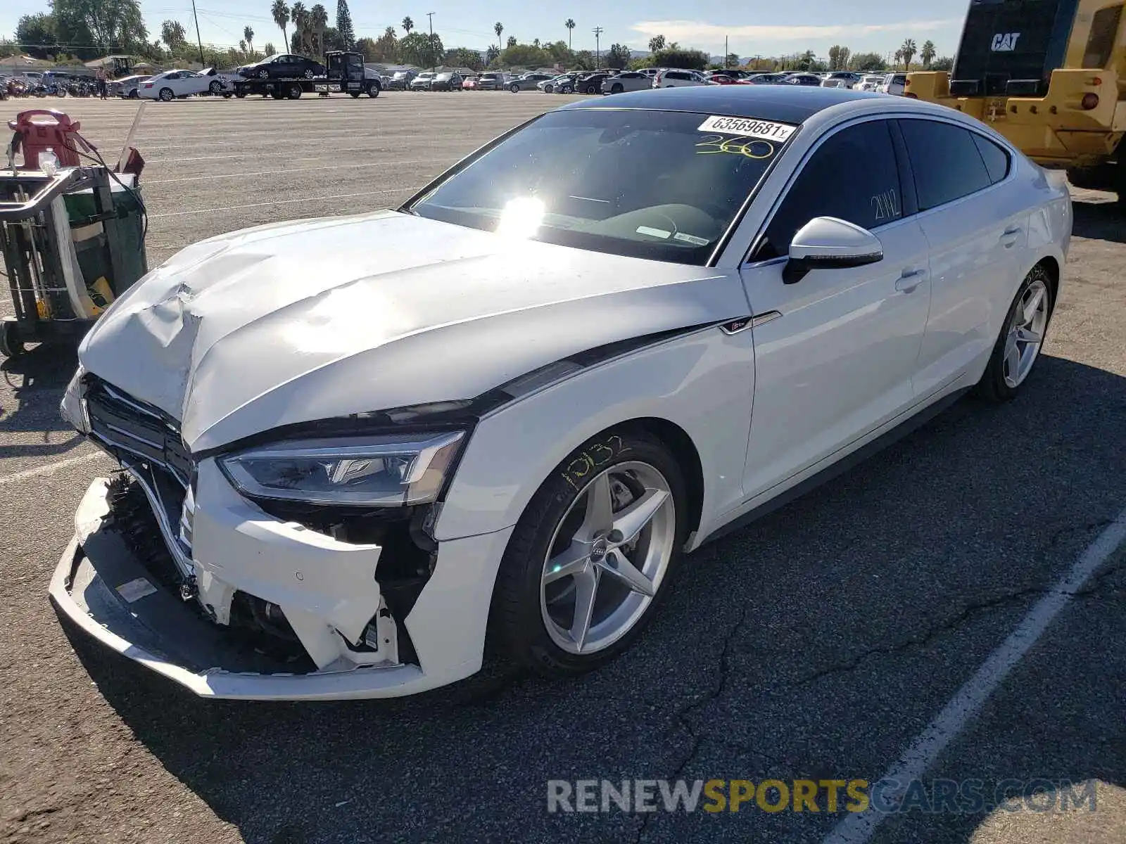 2 Photograph of a damaged car WAUENCF55KA021660 AUDI A5 2019