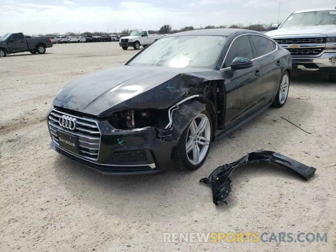 2 Photograph of a damaged car WAUENCF55KA024414 AUDI A5 2019