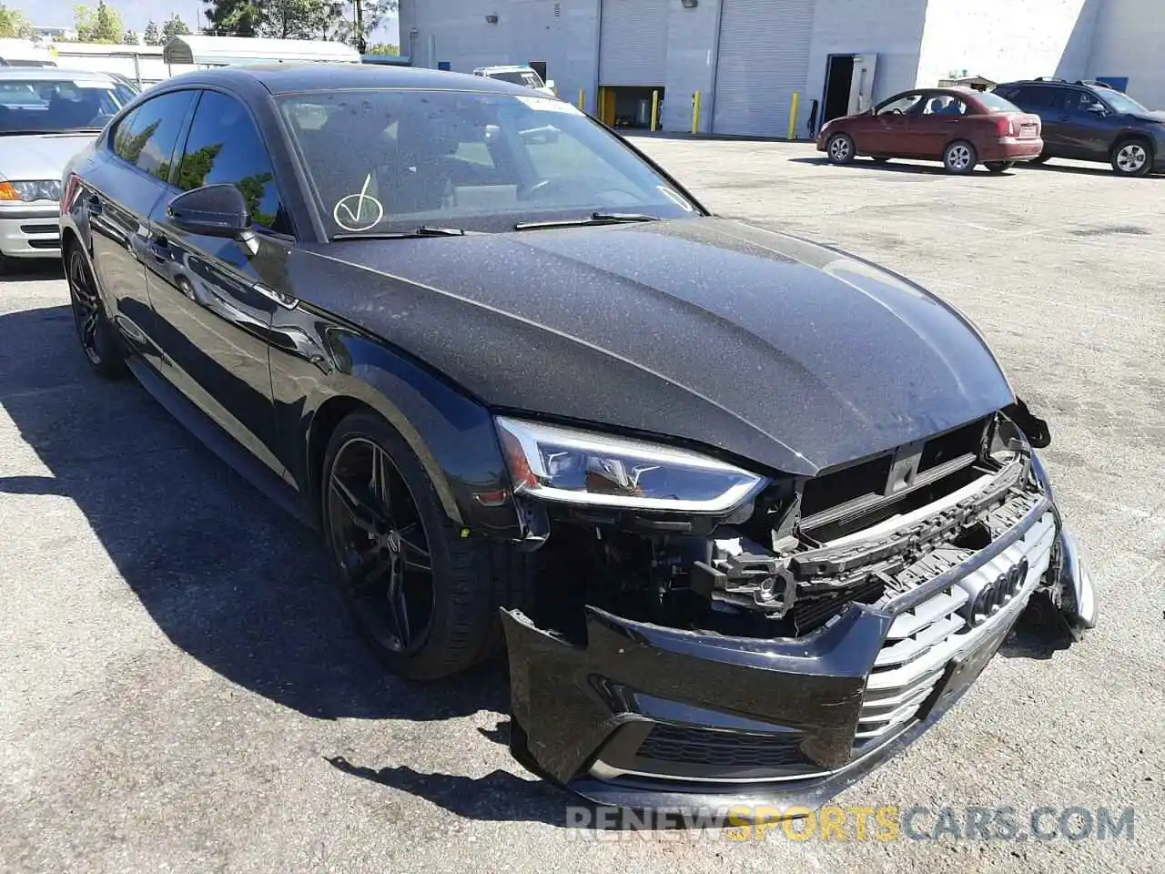 1 Photograph of a damaged car WAUENCF55KA024719 AUDI A5 2019