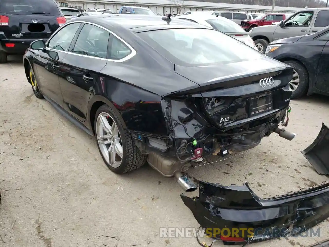 3 Photograph of a damaged car WAUENCF55KA038233 AUDI A5 2019