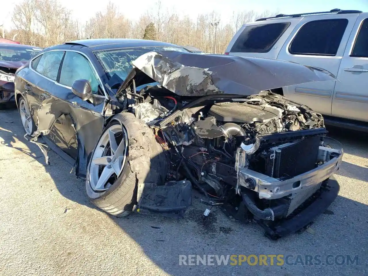 1 Photograph of a damaged car WAUENCF55KA043710 AUDI A5 2019