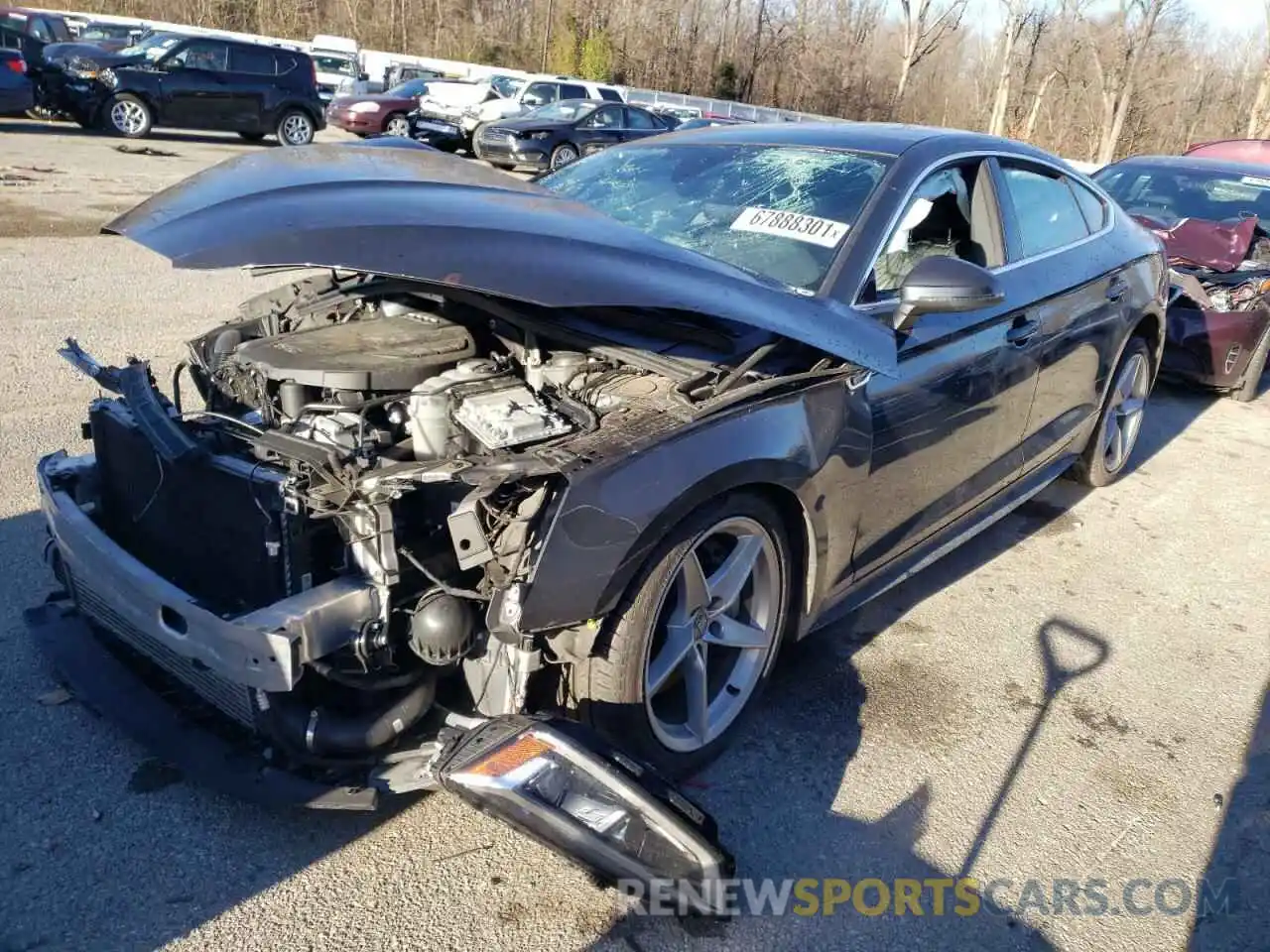 2 Photograph of a damaged car WAUENCF55KA043710 AUDI A5 2019