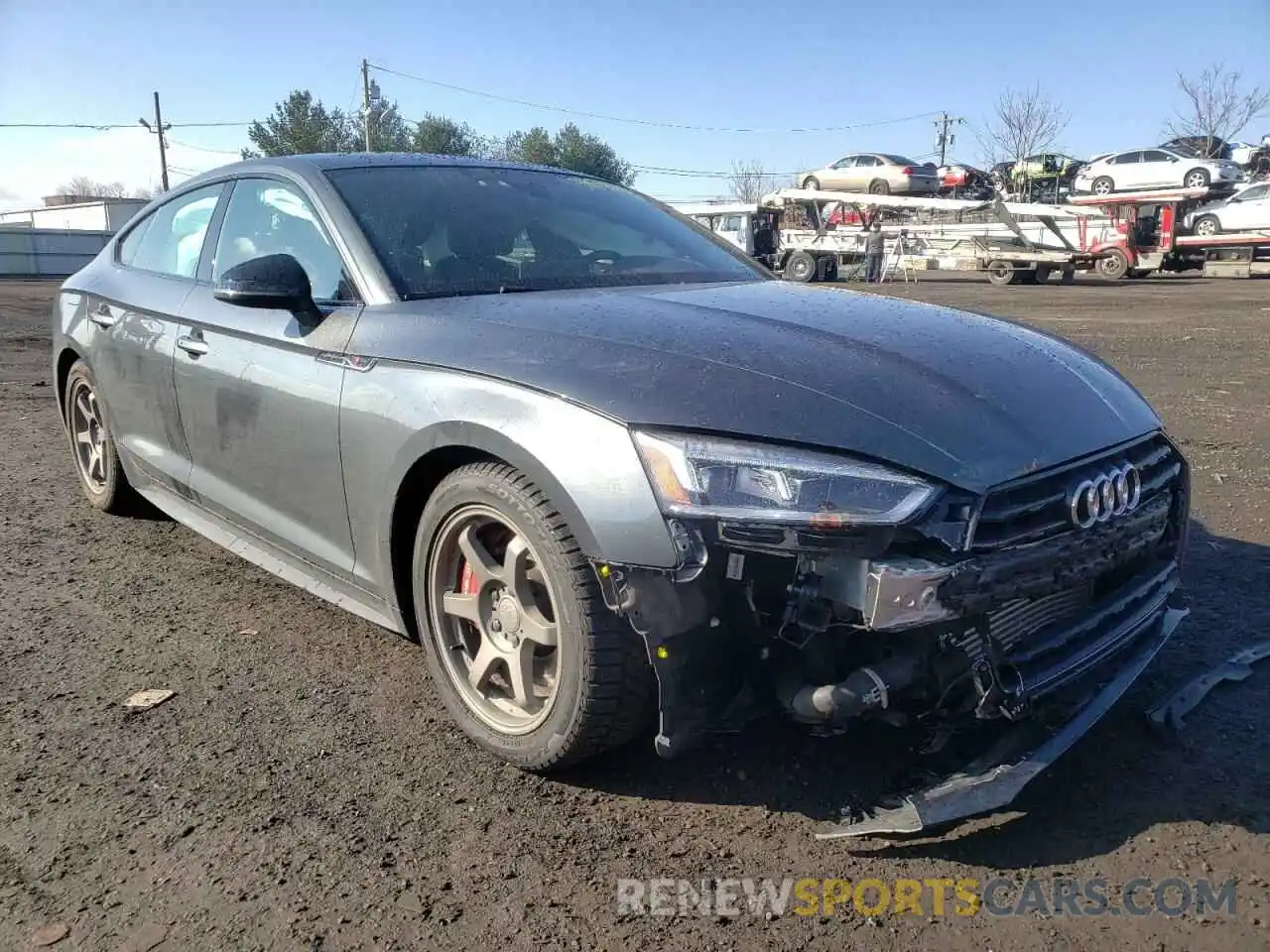 1 Photograph of a damaged car WAUENCF55KA078957 AUDI A5 2019