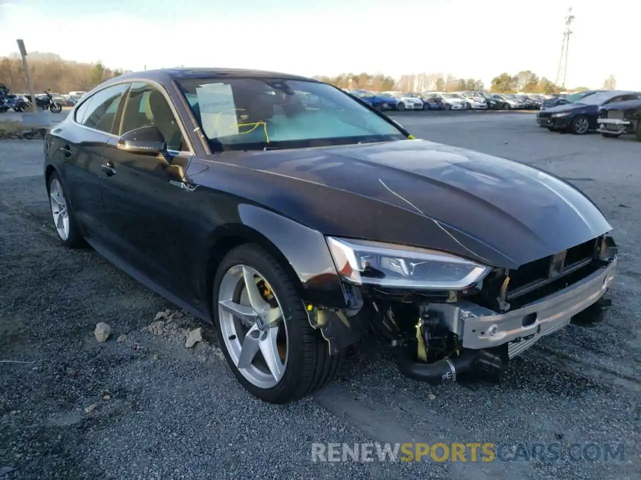 1 Photograph of a damaged car WAUENCF56KA025054 AUDI A5 2019