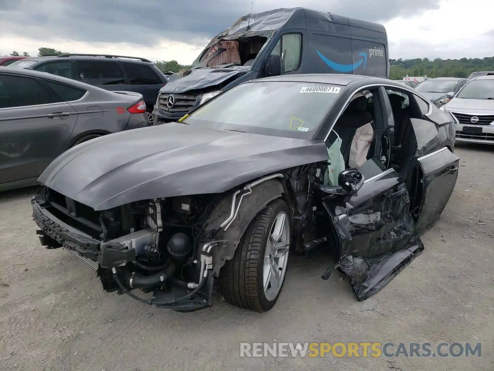 2 Photograph of a damaged car WAUENCF56KA048009 AUDI A5 2019