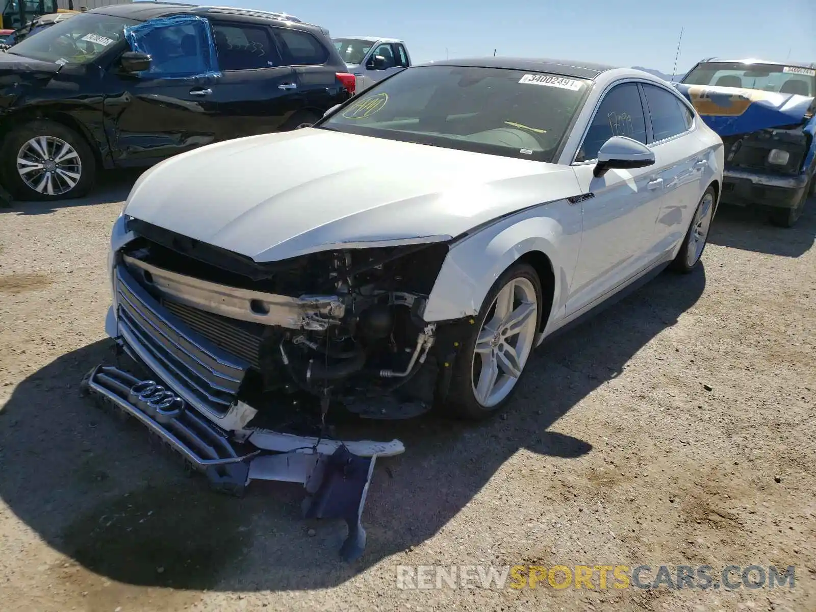 2 Photograph of a damaged car WAUENCF57KA011762 AUDI A5 2019