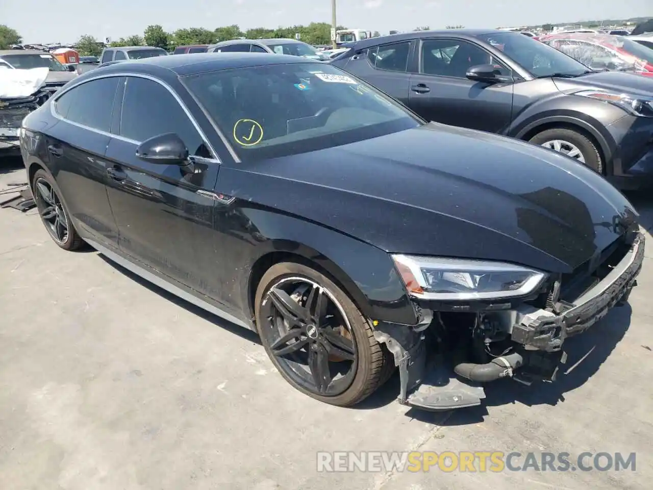 1 Photograph of a damaged car WAUENCF57KA064736 AUDI A5 2019