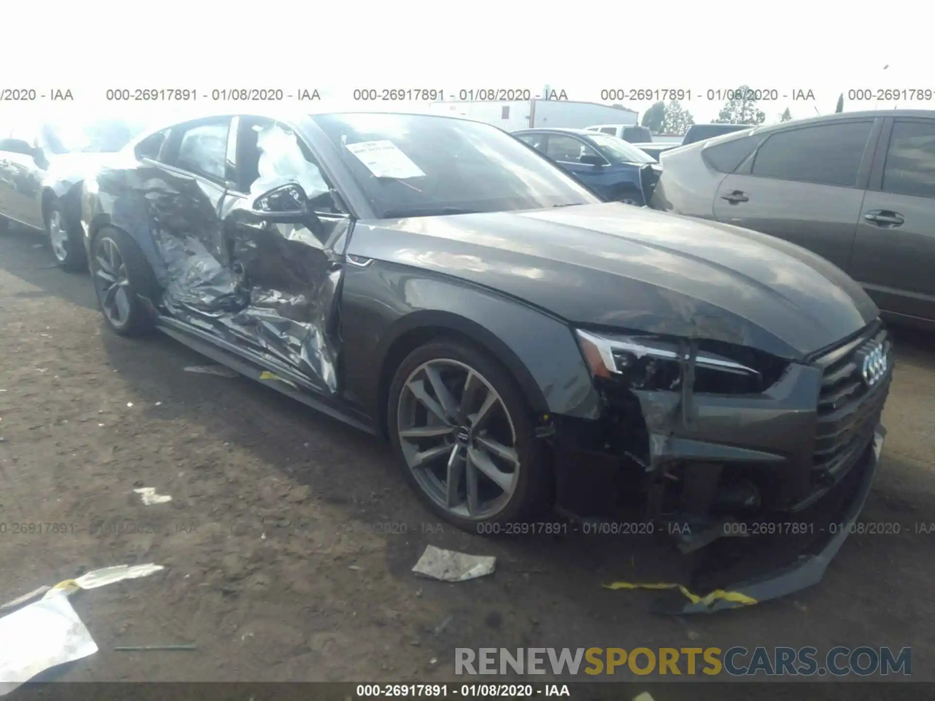 1 Photograph of a damaged car WAUENCF58KA046312 AUDI A5 2019