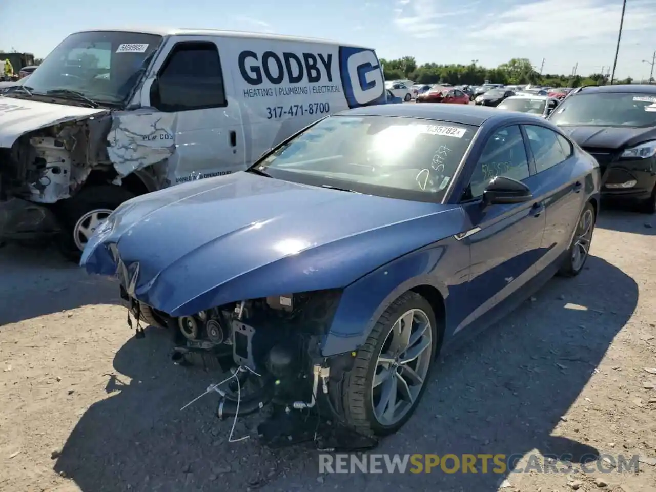 2 Photograph of a damaged car WAUENCF58KA070707 AUDI A5 2019