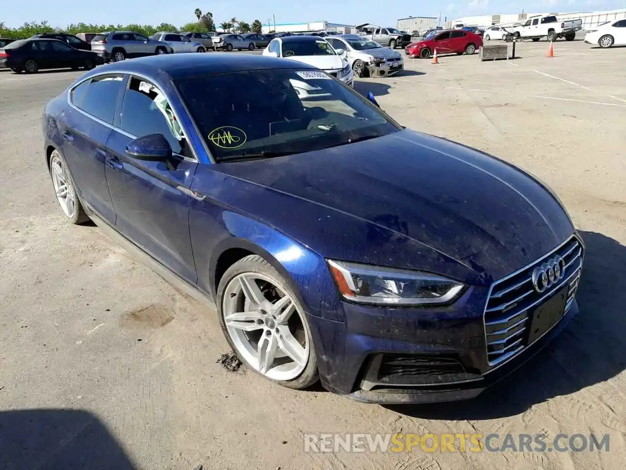 1 Photograph of a damaged car WAUENCF58KA075244 AUDI A5 2019