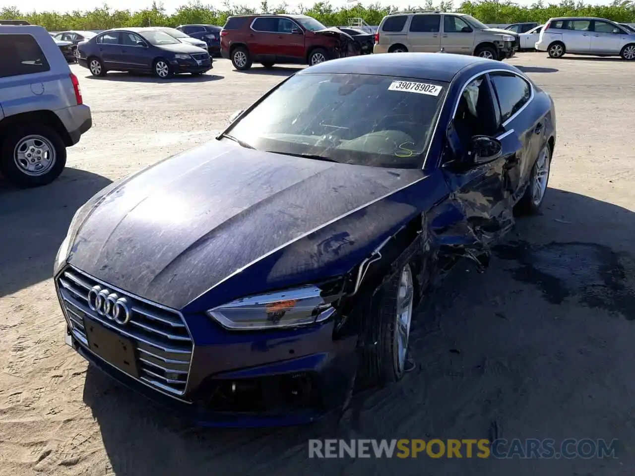 2 Photograph of a damaged car WAUENCF58KA075244 AUDI A5 2019