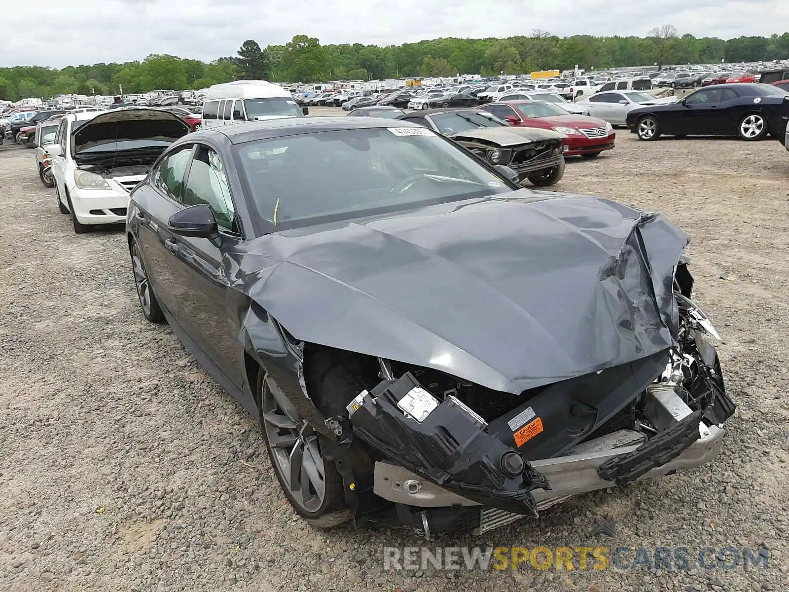 1 Photograph of a damaged car WAUENCF59KA048800 AUDI A5 2019