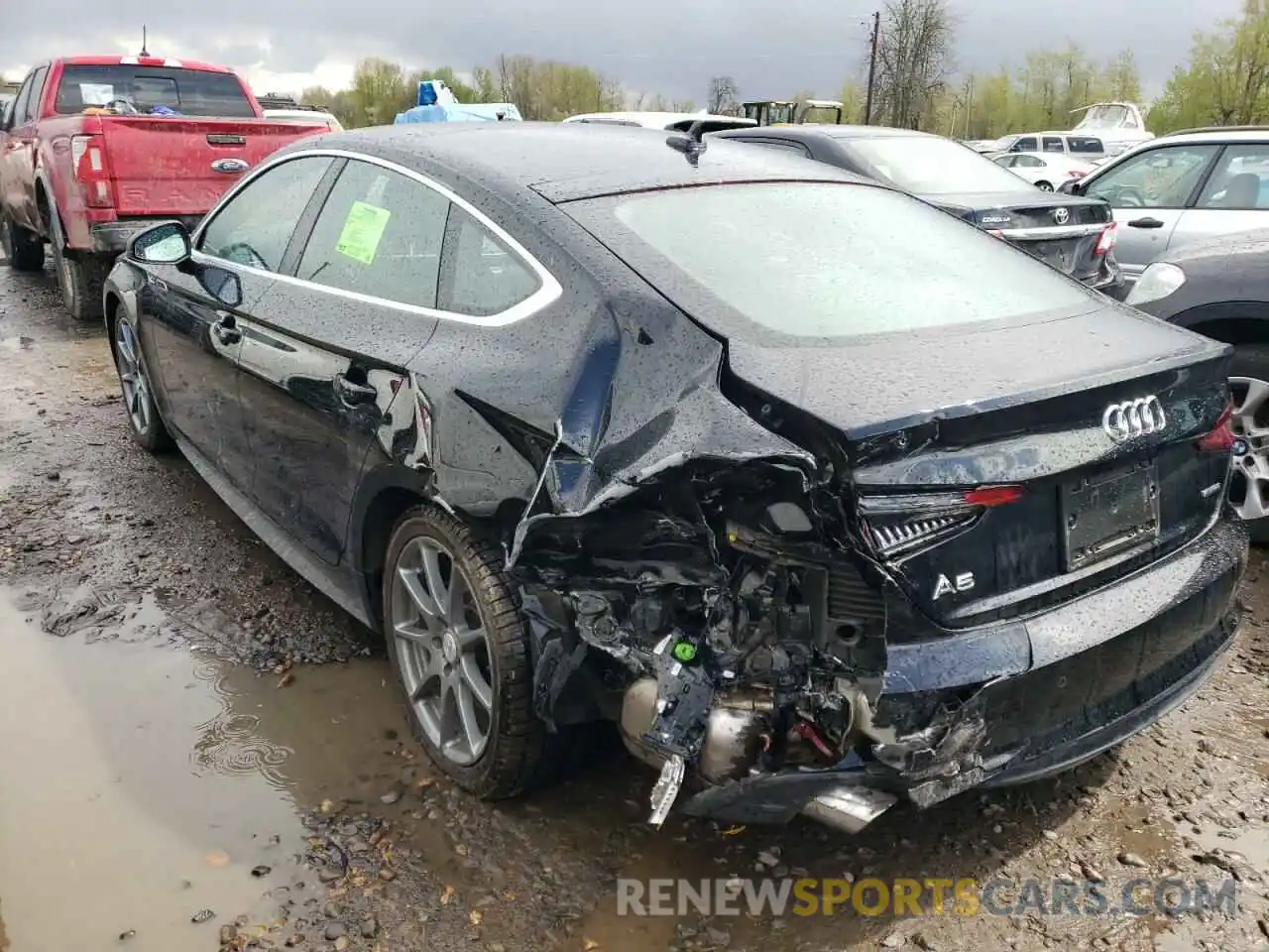 3 Photograph of a damaged car WAUFNCF58KA070291 AUDI A5 2019