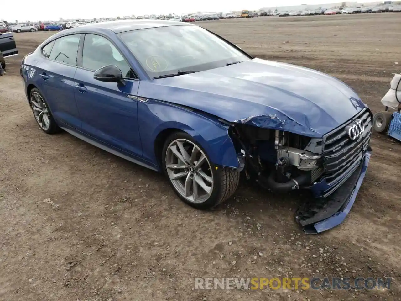 1 Photograph of a damaged car WAUFNDF55KA046360 AUDI A5 2019