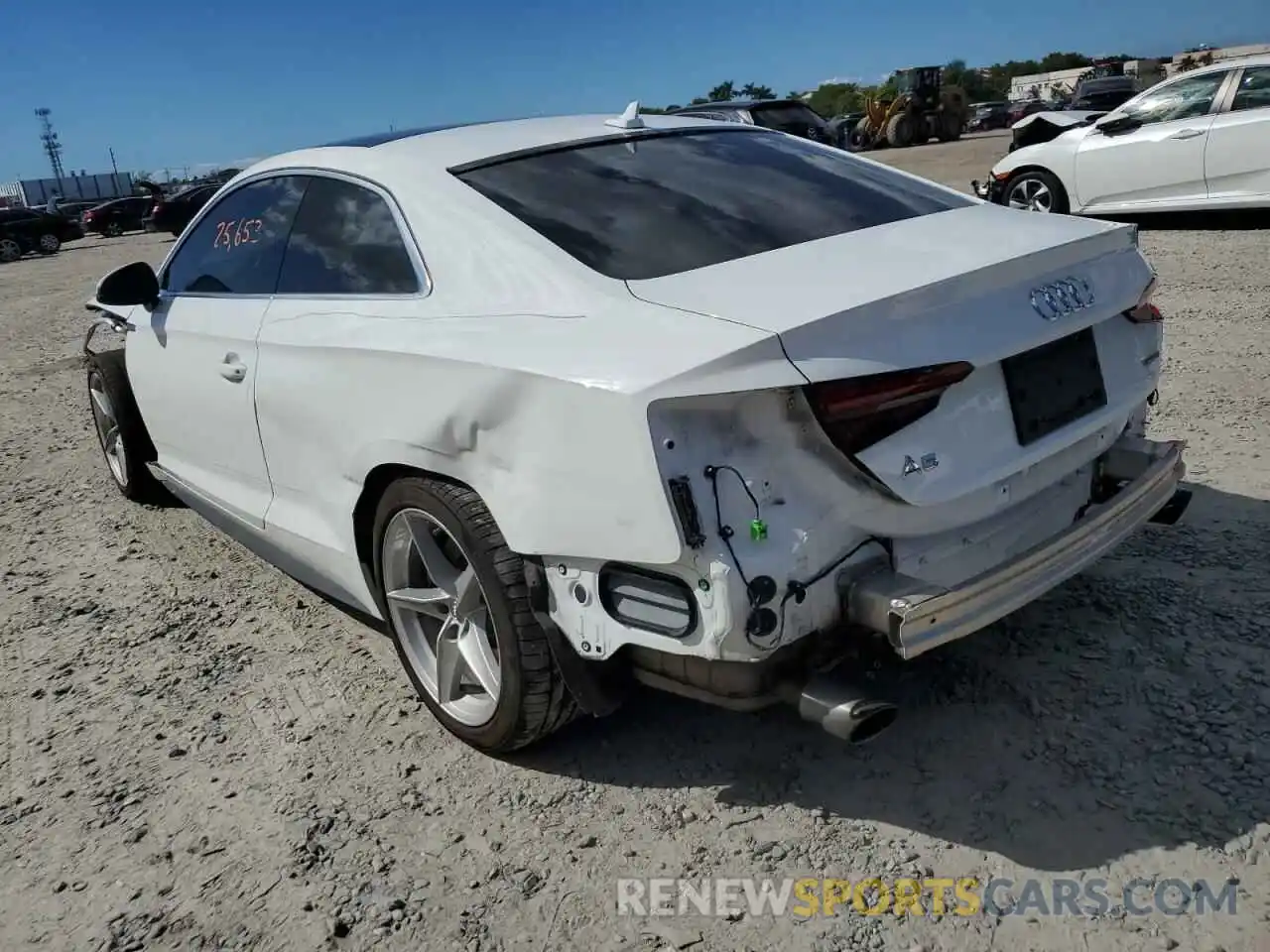 3 Photograph of a damaged car WAUSNAF58KA038170 AUDI A5 2019