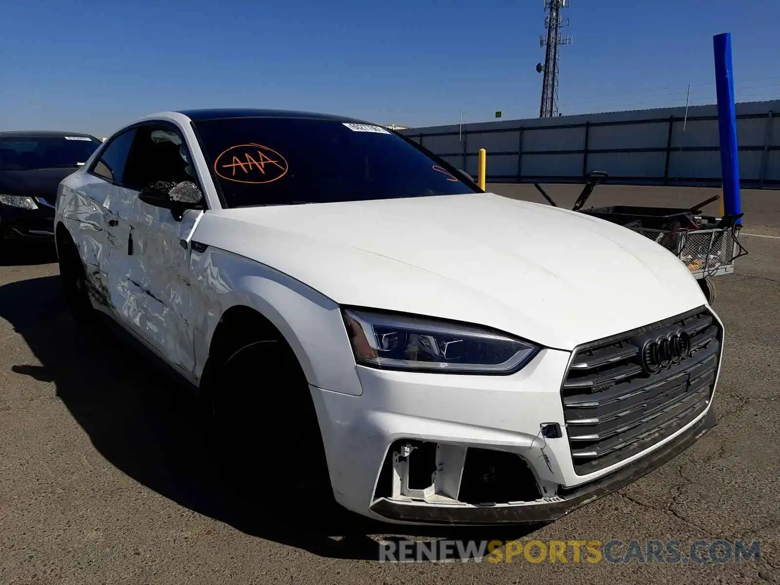 1 Photograph of a damaged car WAUSNAF58KA038556 AUDI A5 2019