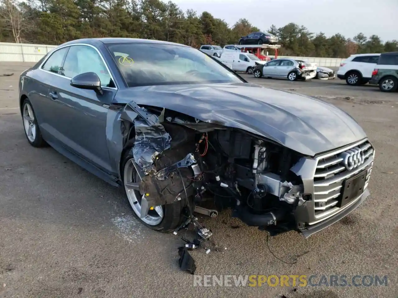 1 Photograph of a damaged car WAUTNAF52KA009722 AUDI A5 2019