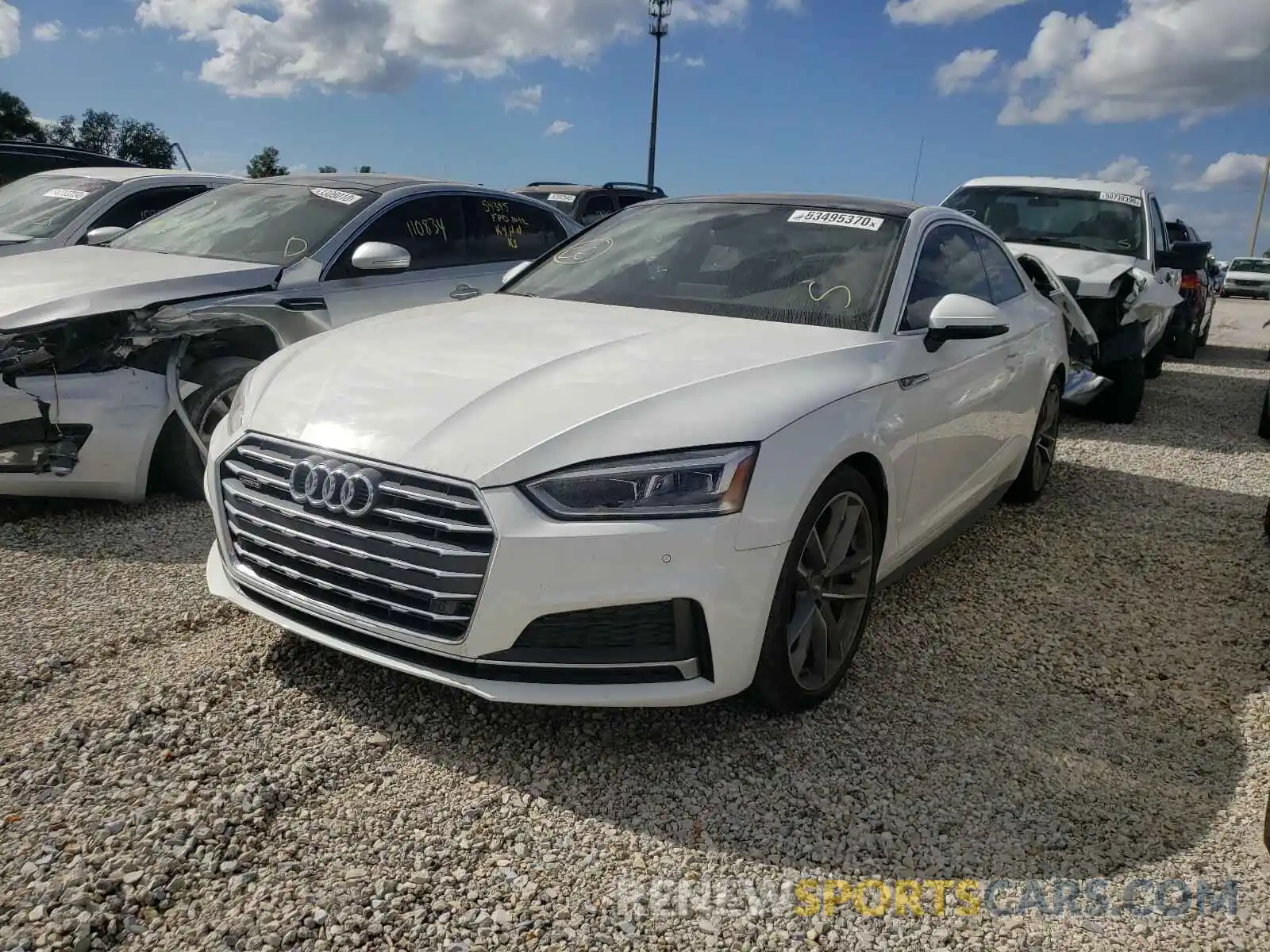 2 Photograph of a damaged car WAUTNAF56KA015572 AUDI A5 2019