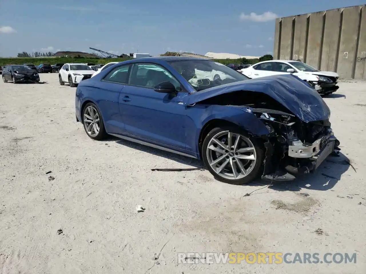 1 Photograph of a damaged car WAUTNAF59KA018238 AUDI A5 2019