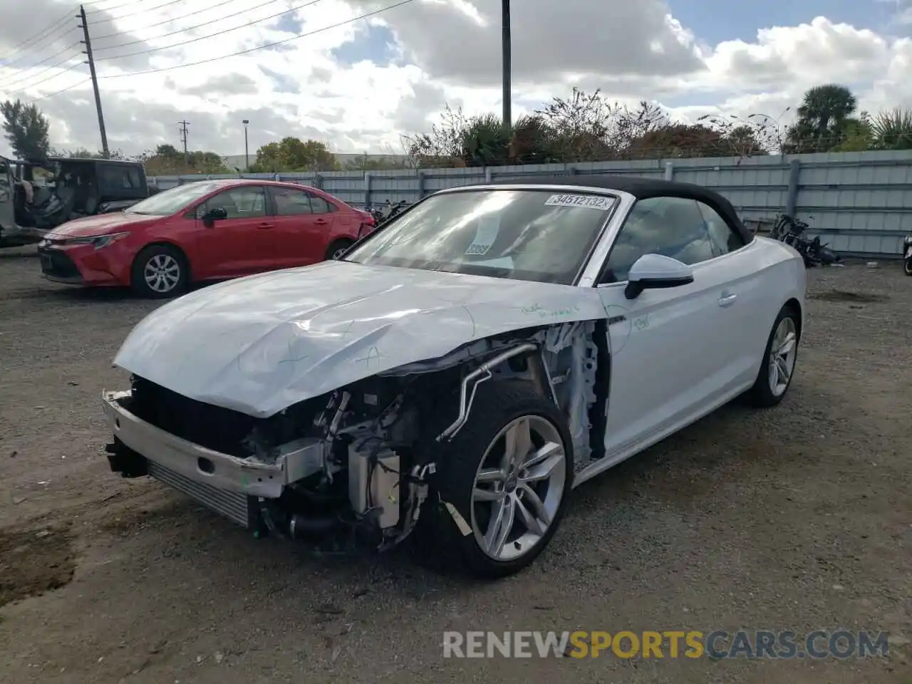 2 Photograph of a damaged car WAUYNGF51KN009308 AUDI A5 2019