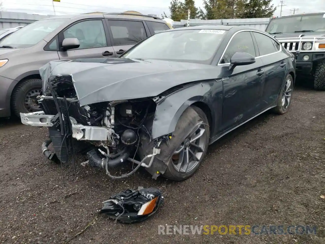 2 Photograph of a damaged car WAUANCF54LA015476 AUDI A5 2020