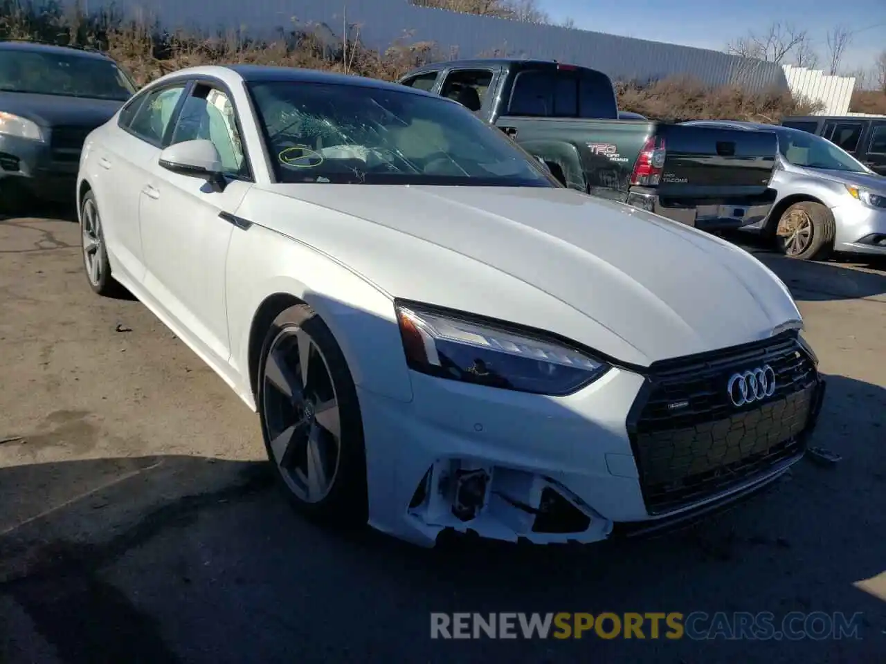 1 Photograph of a damaged car WAUCNCF53LA001321 AUDI A5 2020