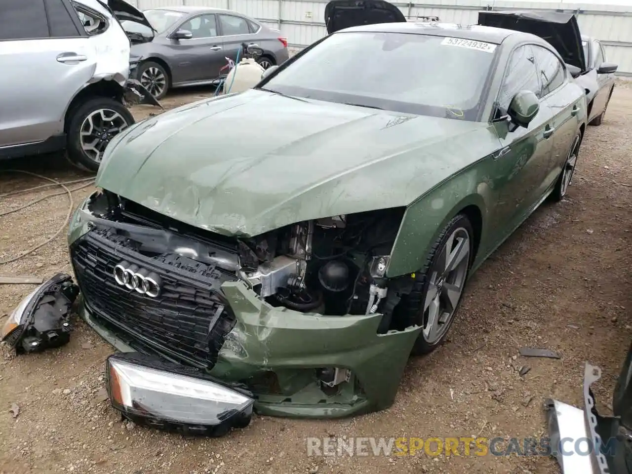 2 Photograph of a damaged car WAUCNCF58LA012279 AUDI A5 2020