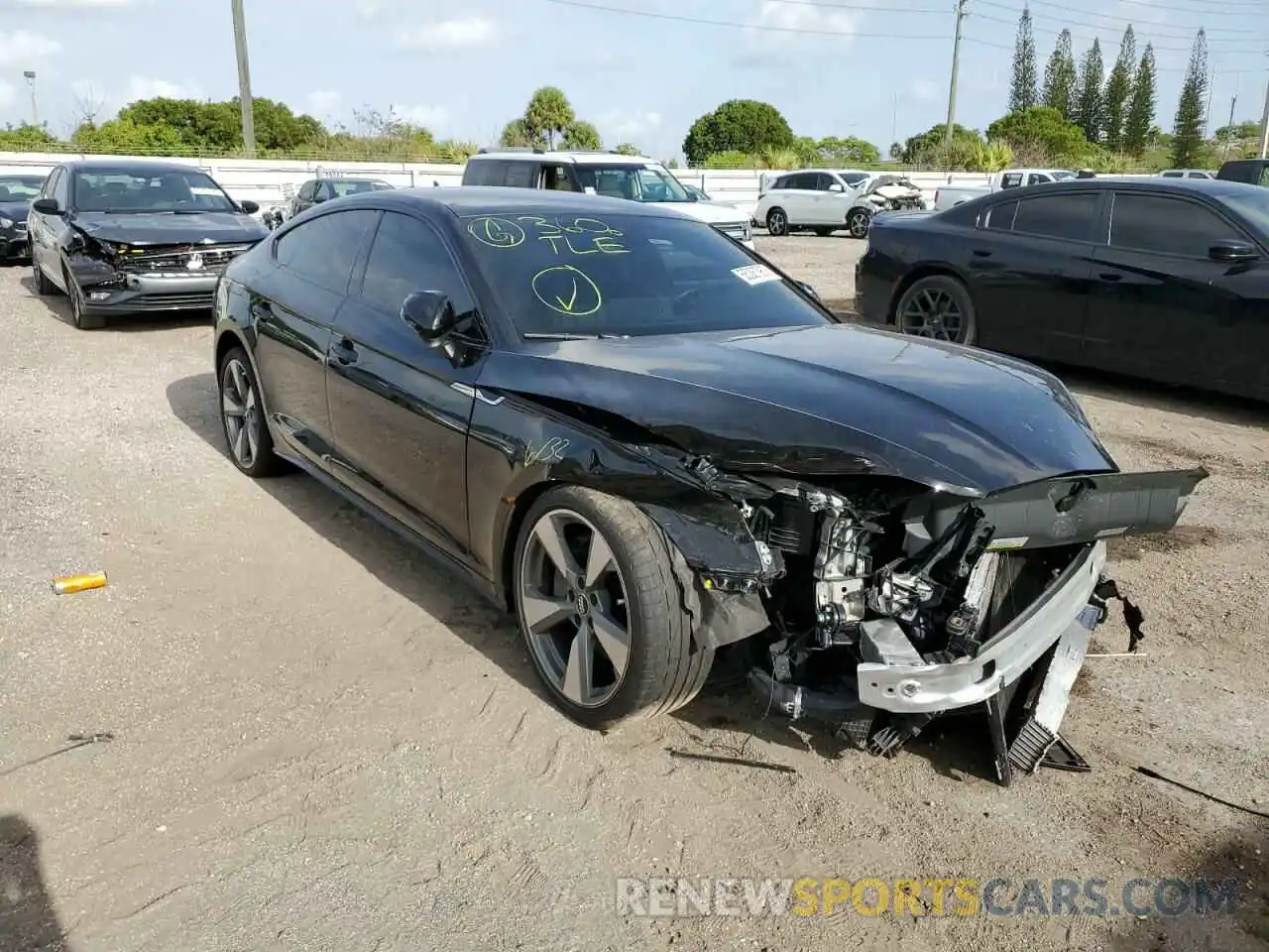 1 Photograph of a damaged car WAUCNCF5XLA017239 AUDI A5 2020