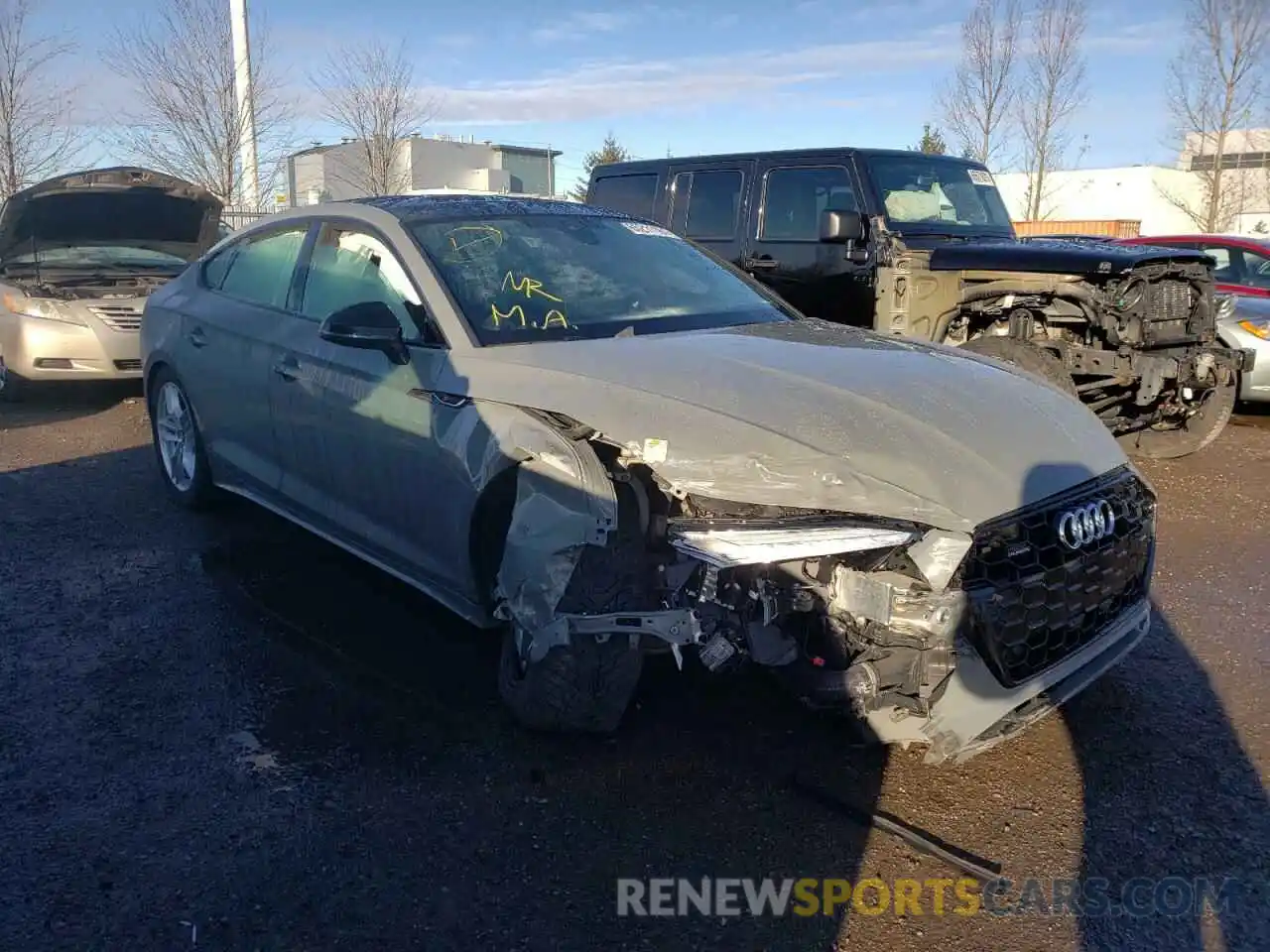 1 Photograph of a damaged car WAUFNCF59LA003328 AUDI A5 2020