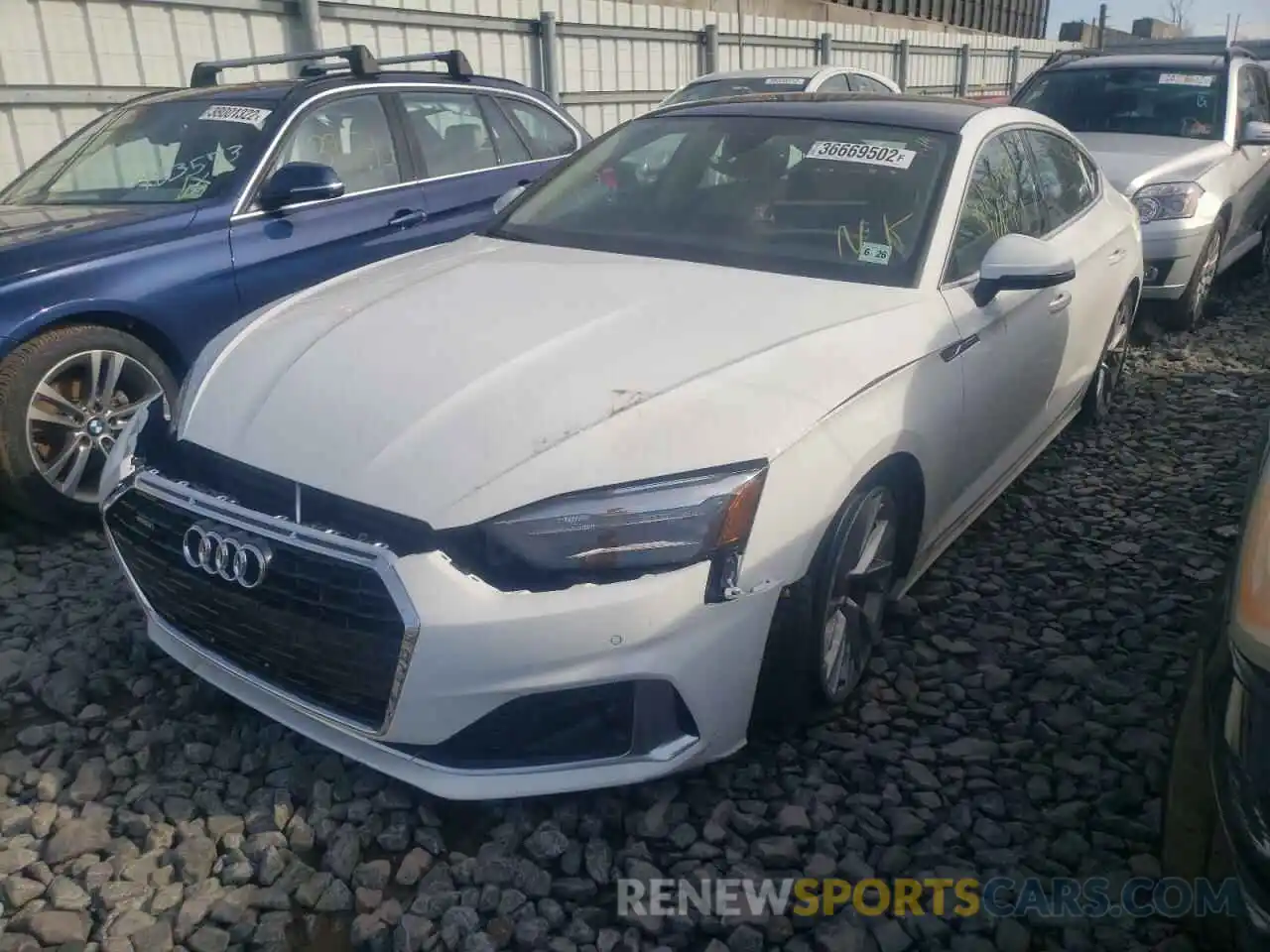 2 Photograph of a damaged car WAUABCF51MA044590 AUDI A5 2021