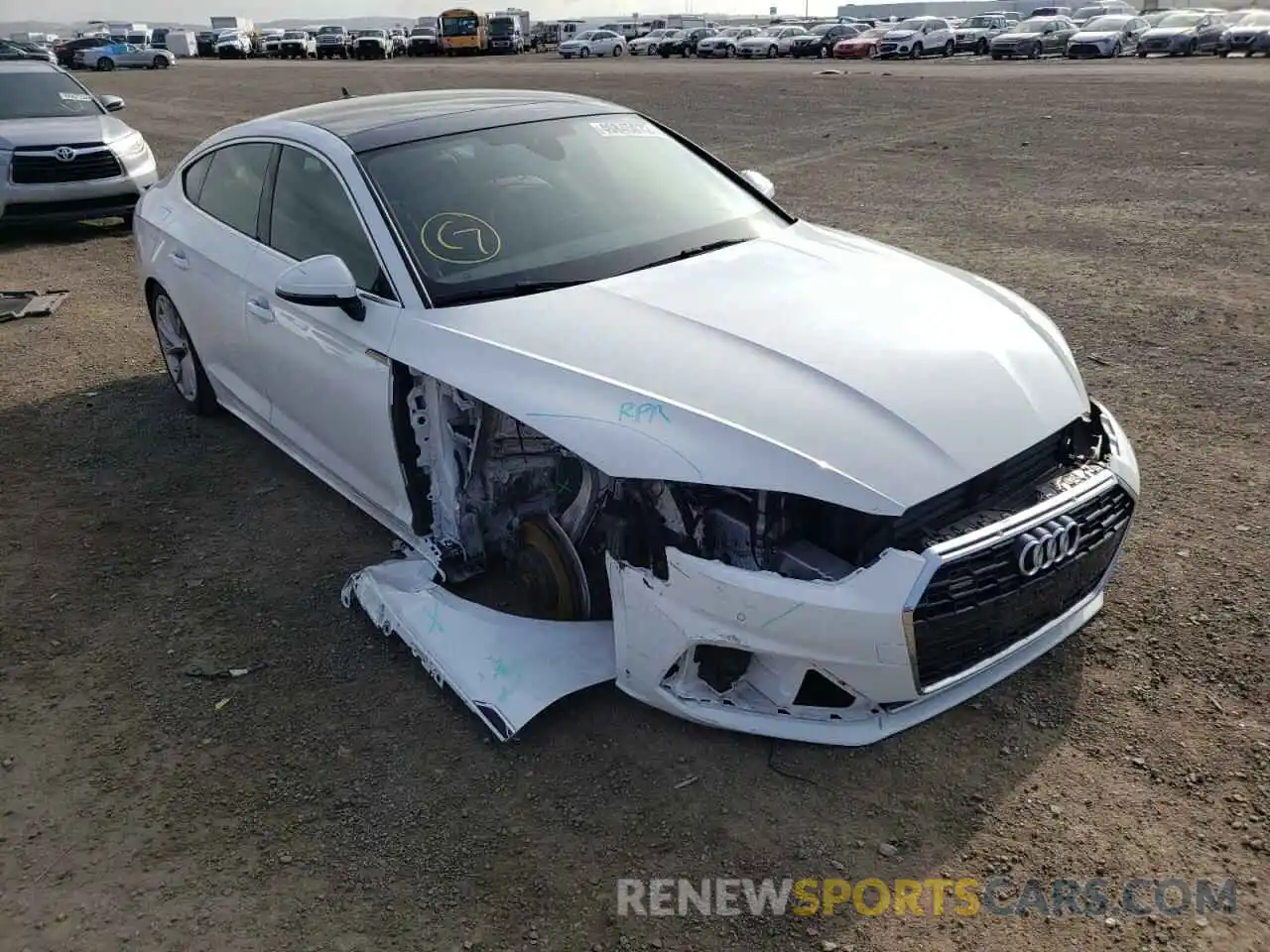 1 Photograph of a damaged car WAUABCF58MA001817 AUDI A5 2021