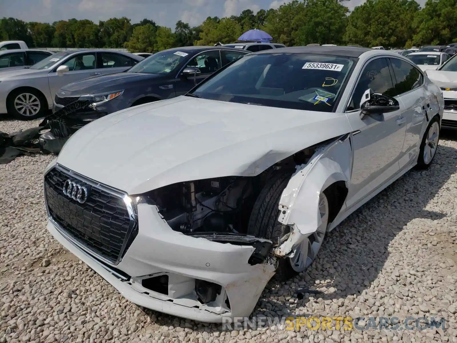 2 Photograph of a damaged car WAUABCF59MA037144 AUDI A5 2021